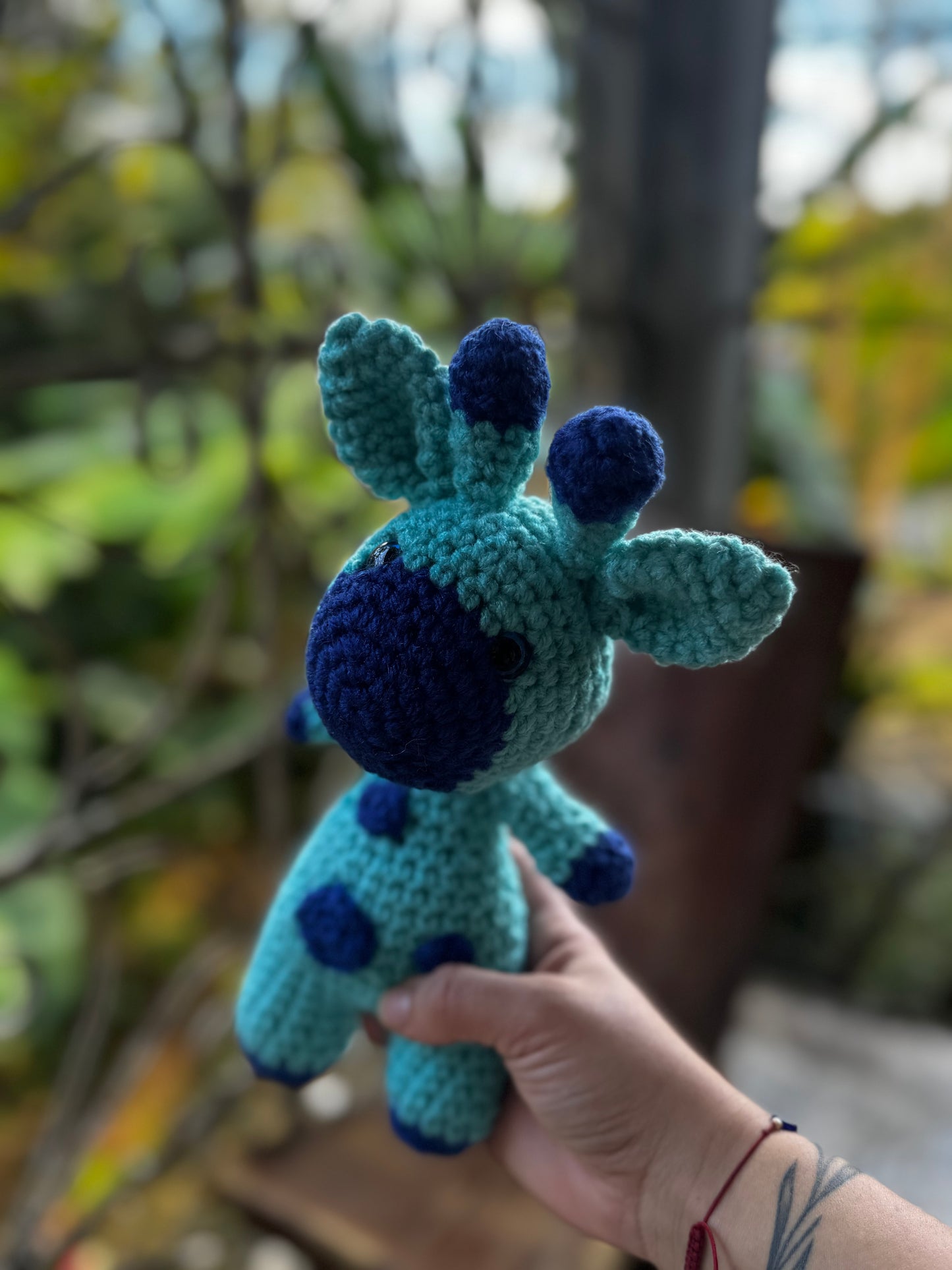 Girafa azul