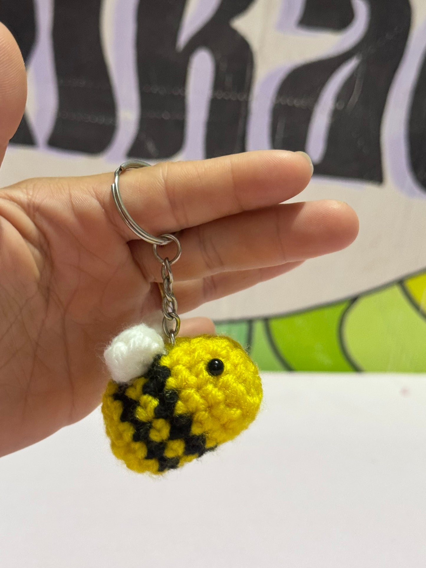 Mini bee key chain