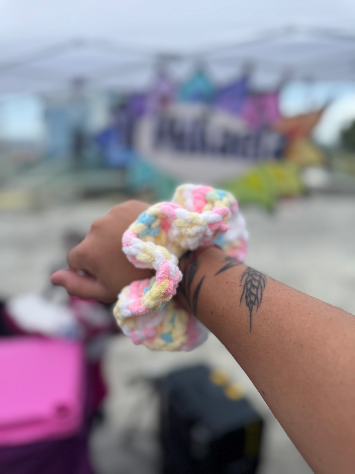 Crochet scrunchie