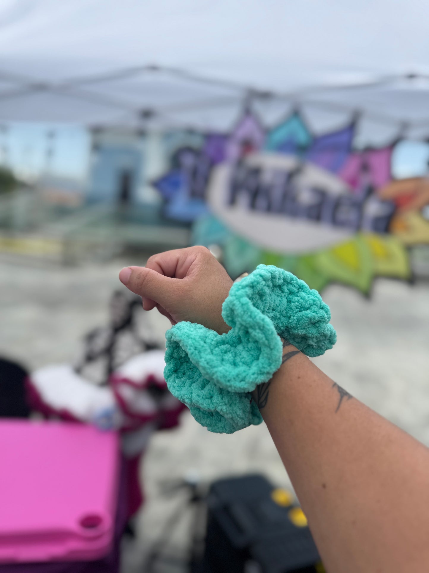 Crochet scrunchie